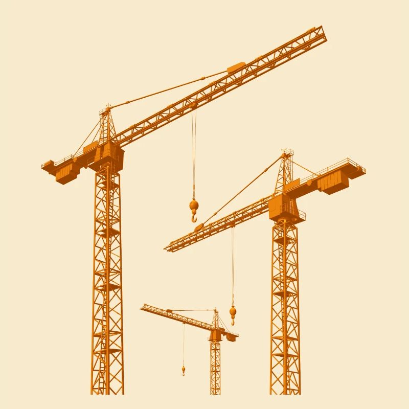 Baukräne, Baustelle, Industrie