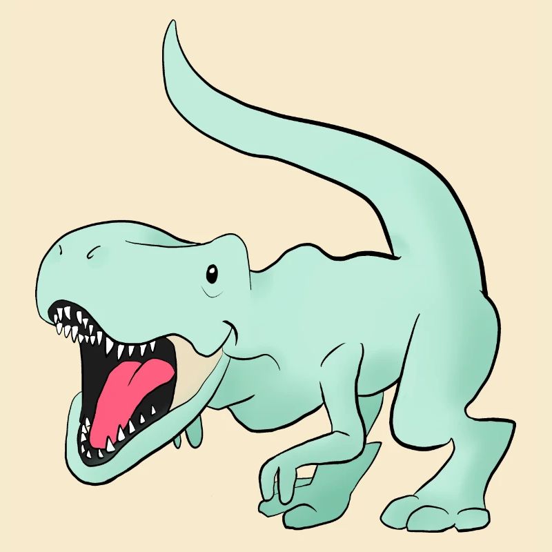 mignon mignon mignon vert t rex dinosaure