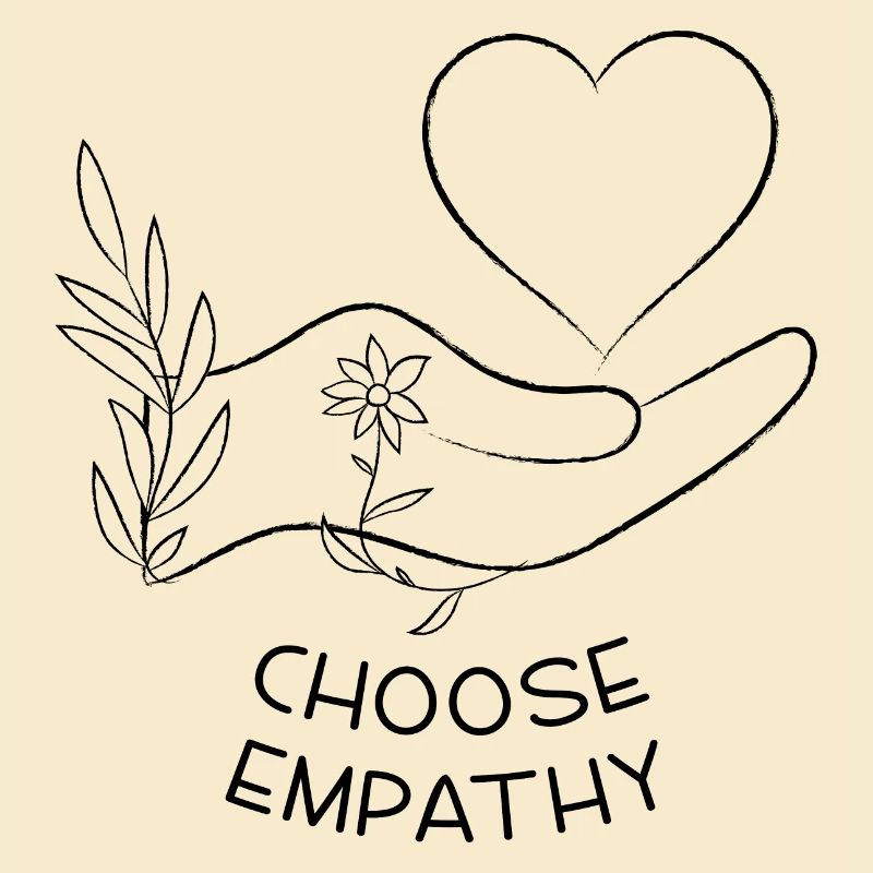 Wählen Sie Empathie-| Line Art Design