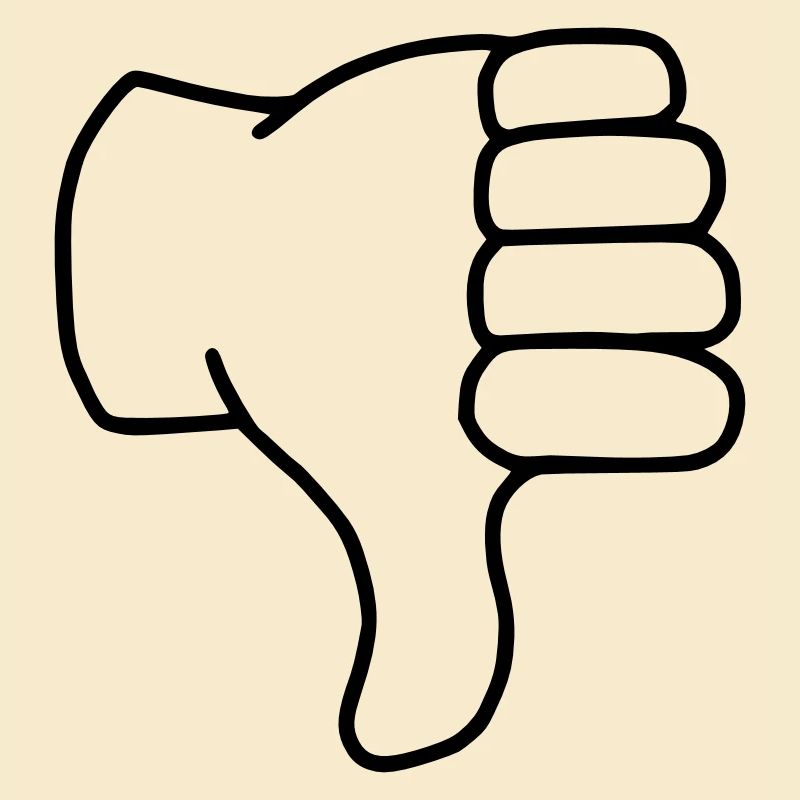 Emoji thumbs down sketch black