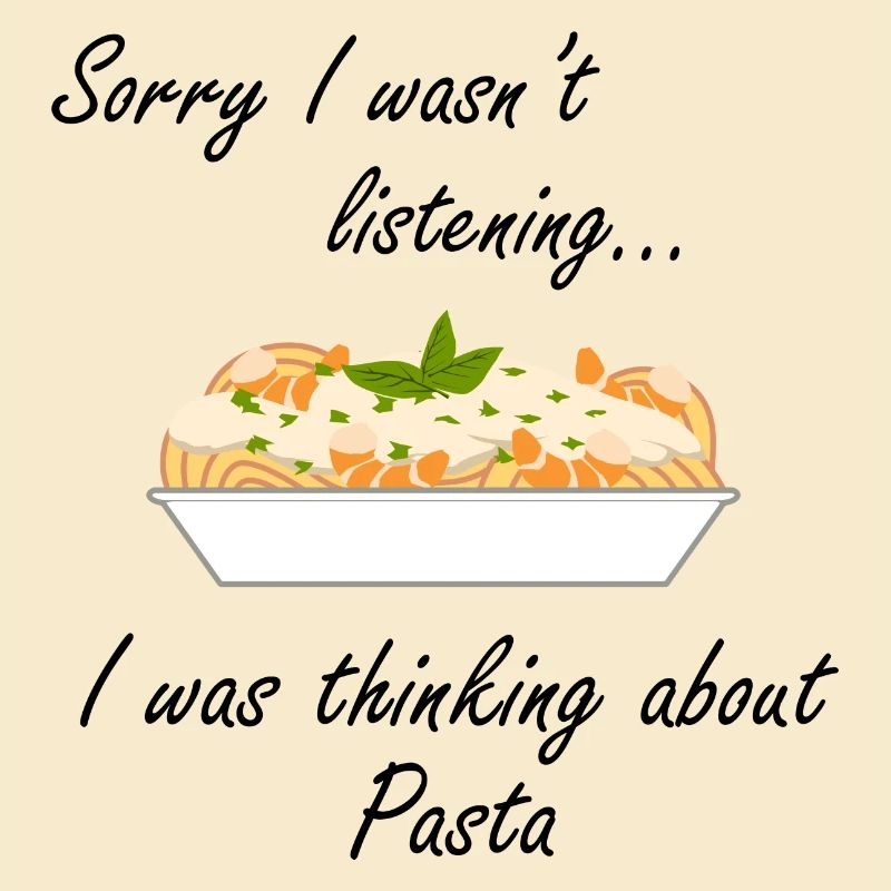 Thinking About Pasta Spaghetti Eating Noodles