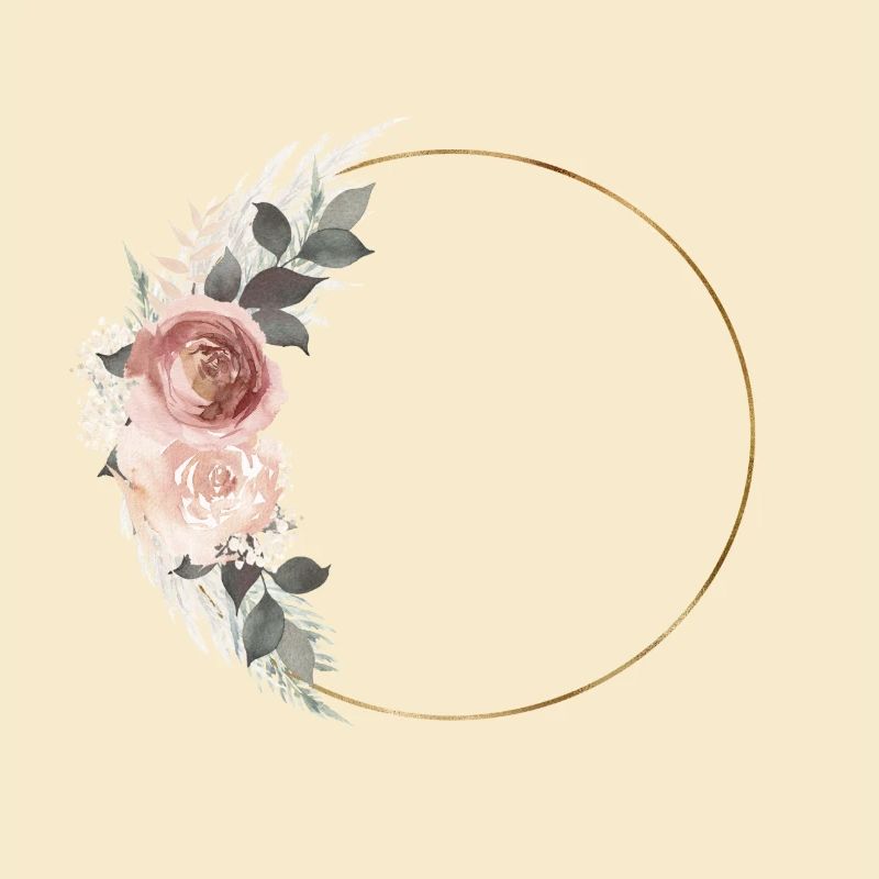 Flowers Bouquet Boho Wreath customizable