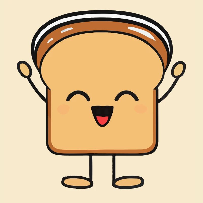 Bread Toast with Face Funny Gift Idea