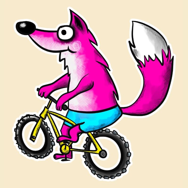 Fuchs mit MTB Pink