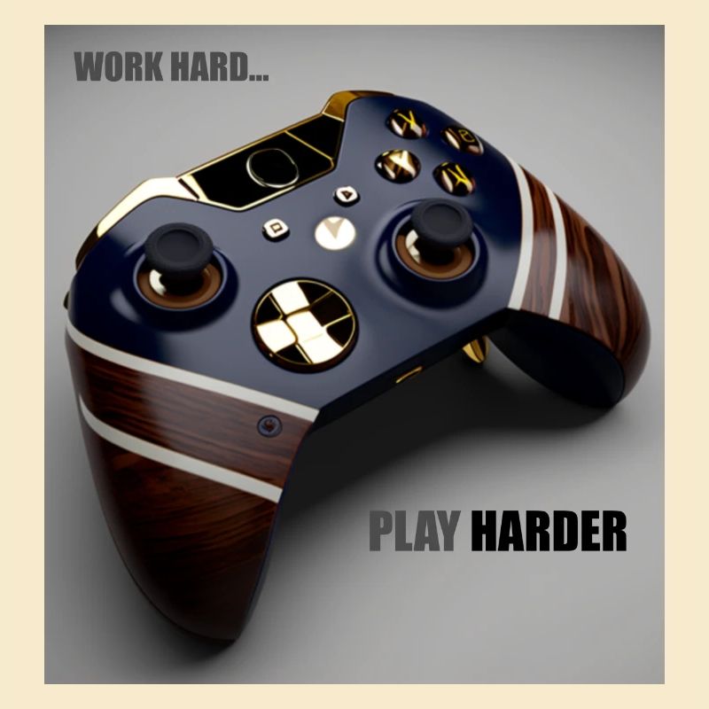 Game Controller Work Hard Geschenk