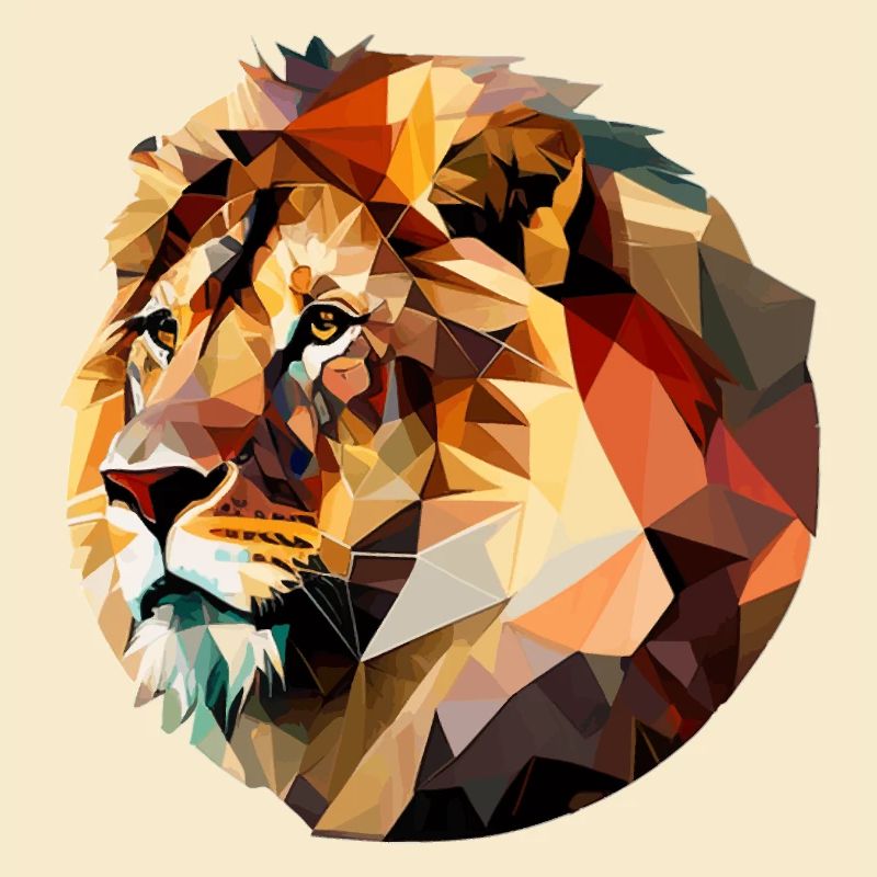 Vector Lion's Head Profile Gift