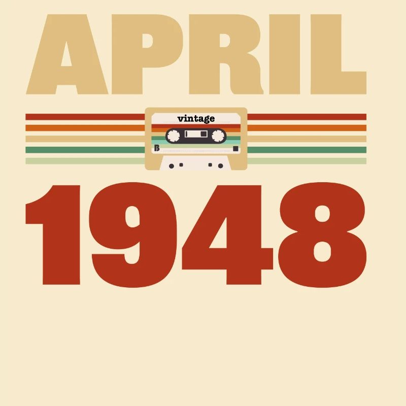 75th birthday April Born 1948 Gift idea