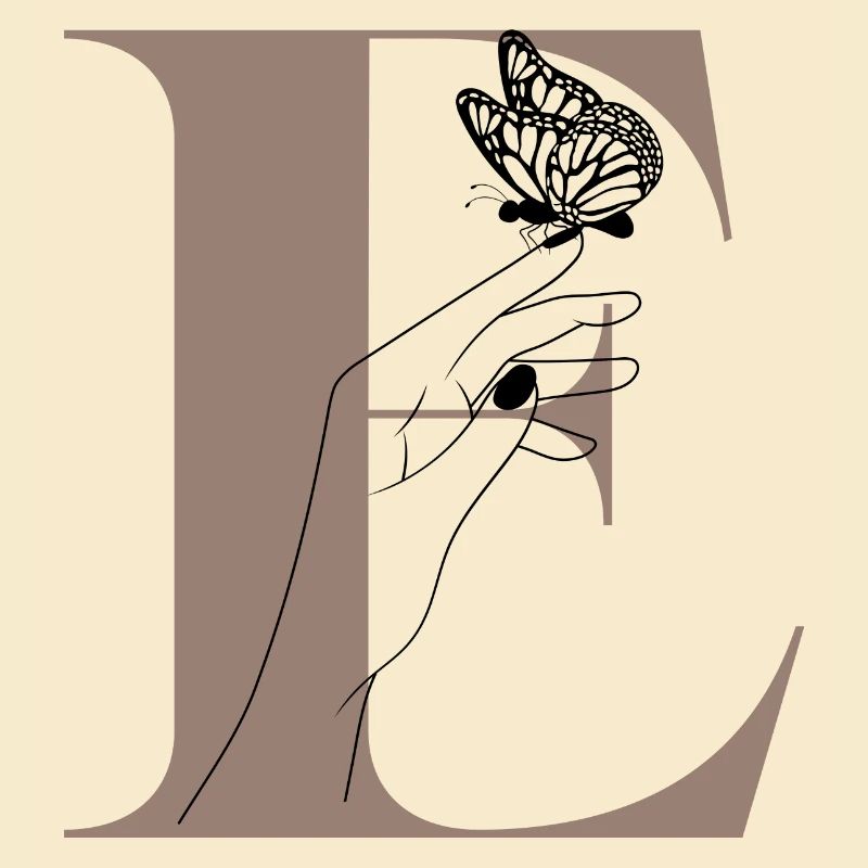 Letter E Magic Butterfly