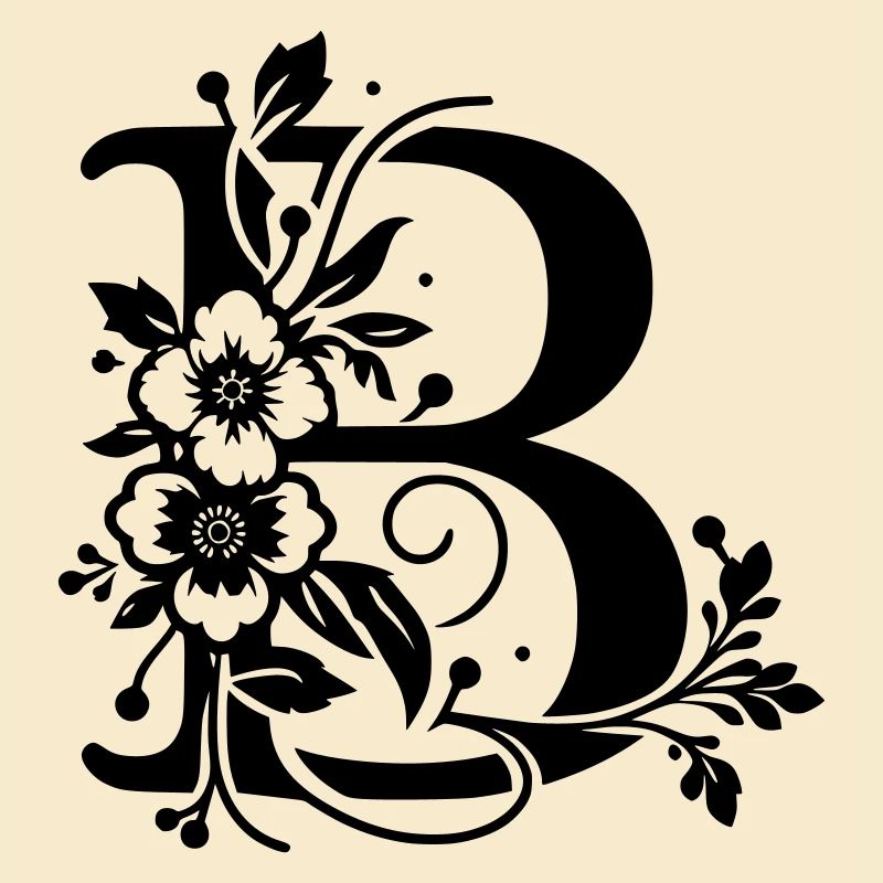 Buchstabe B Floral