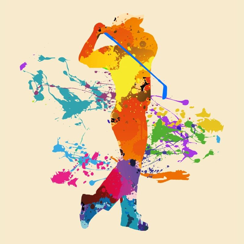 Golfspieler mit Abschlag