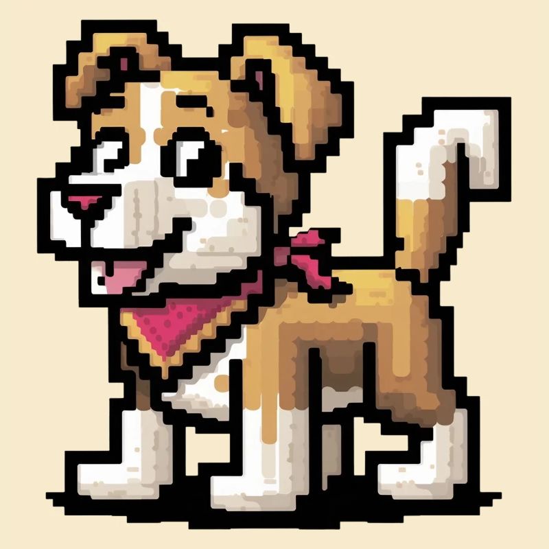 Verpixelter Hund