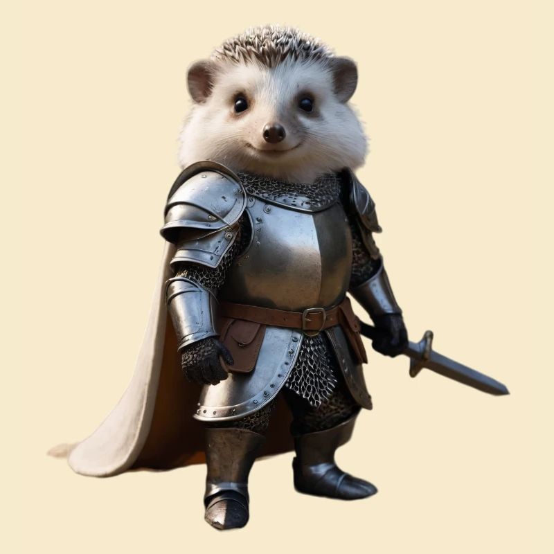 hérisson chevalier épée 2