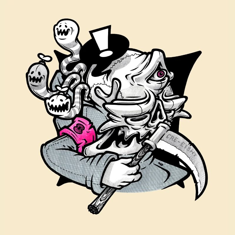 Grim Reaper with parasites