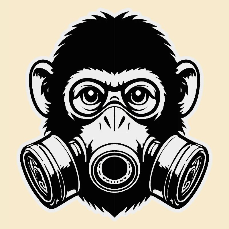 Masque à gaz de singe