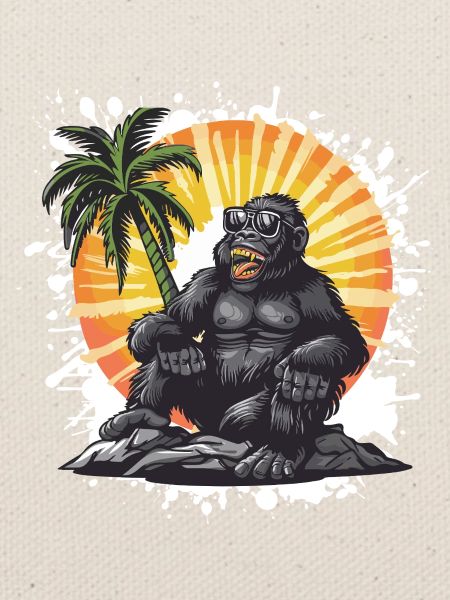 Gorilla Insel Palme