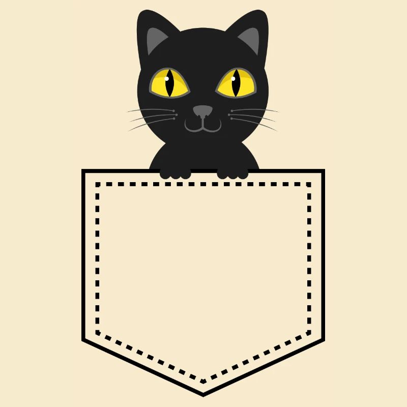 Taschentier schwarze Katze