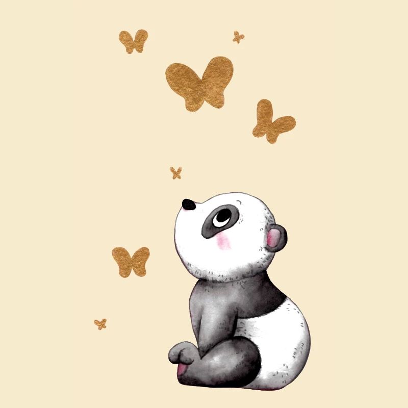 Träumender Comic Panda