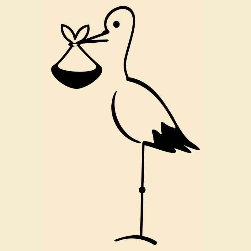 Cigogne avec Bundle / cigogne avec le paquet (1c)