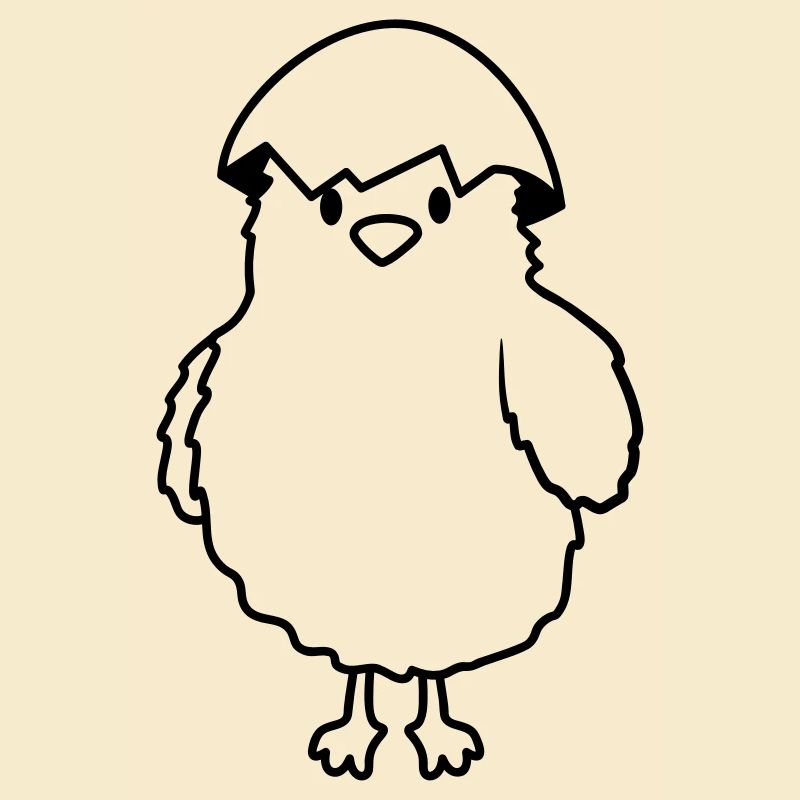 Chicks with eggshell on the head