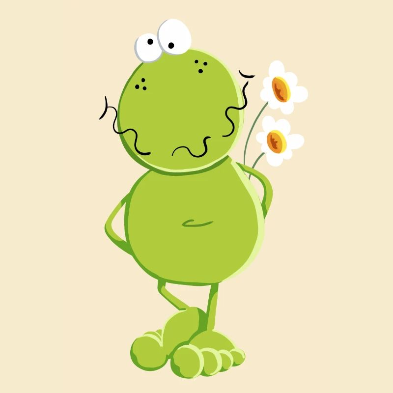 Grenouille aux fleurs