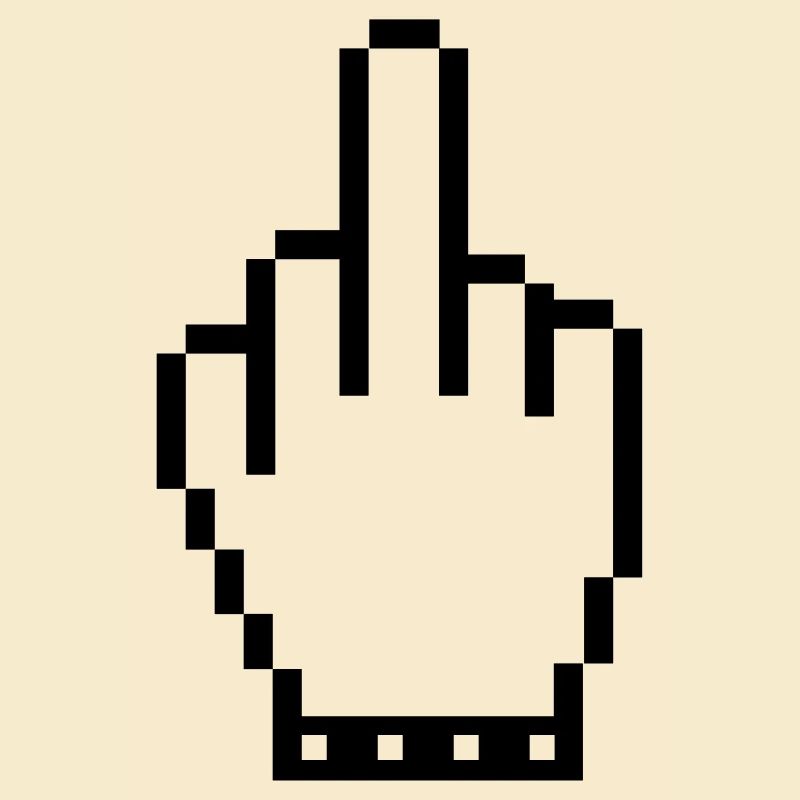 hand middle finger pixel