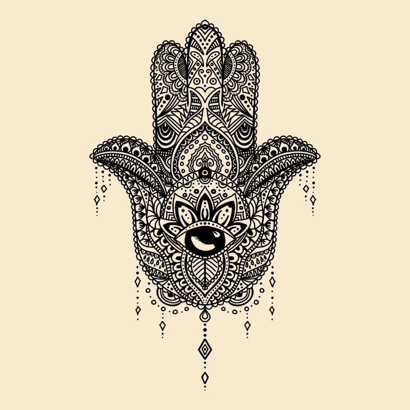 Hand der Fatima - schwarz