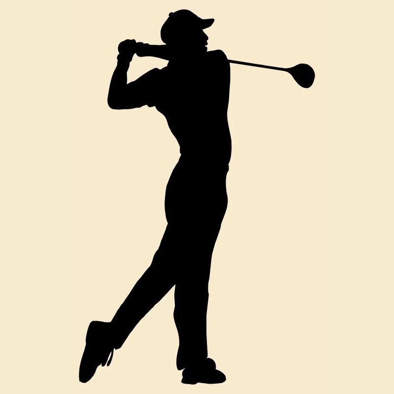 Golf player shadow image logo