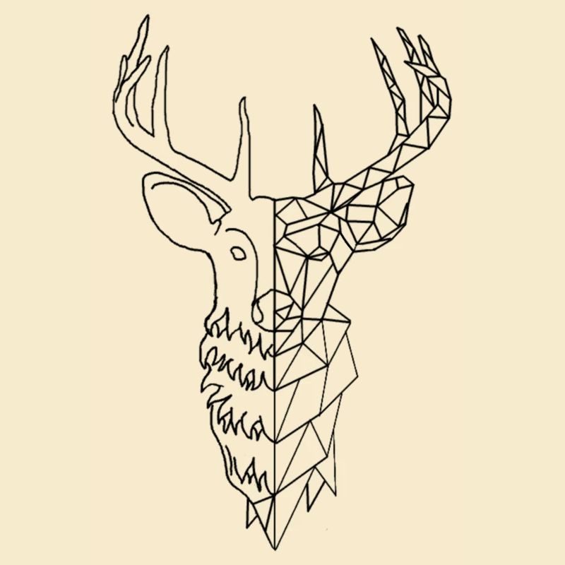 half geometric deer