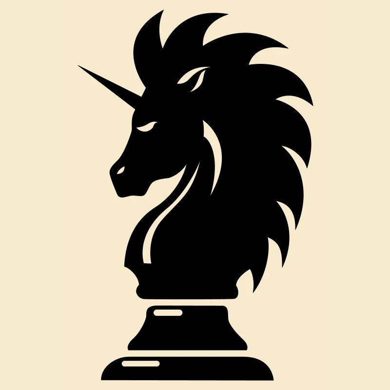 Springer d’échecs cheval Licorne