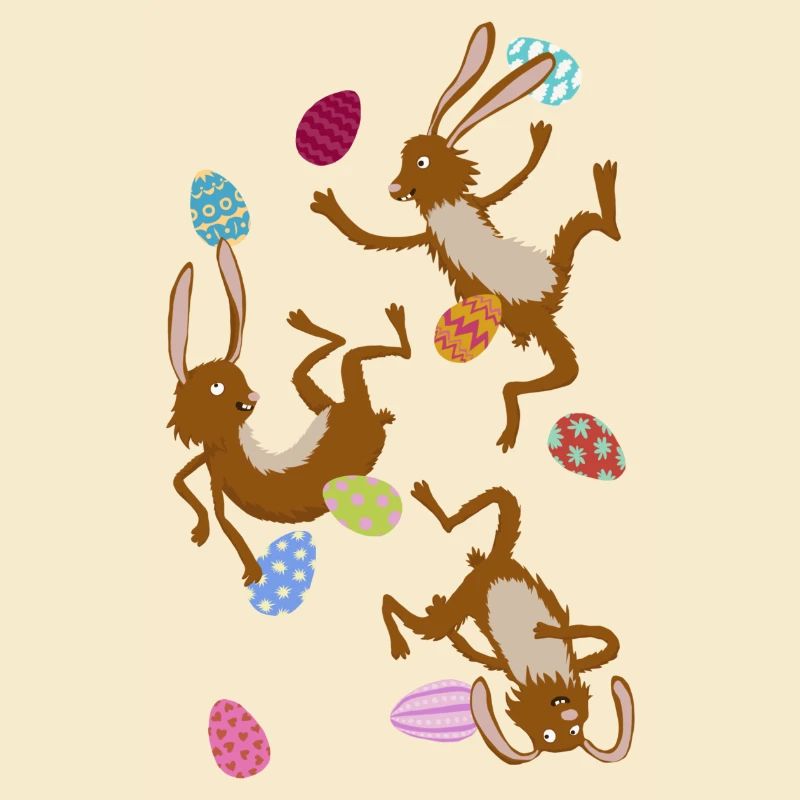 fallende Osterhasen