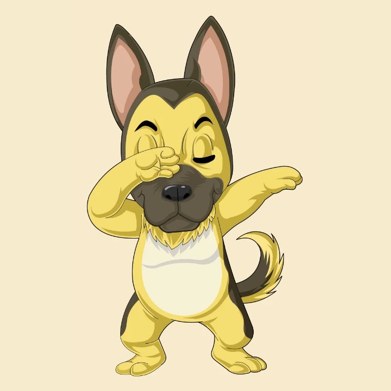 Dabbing German Shepherd