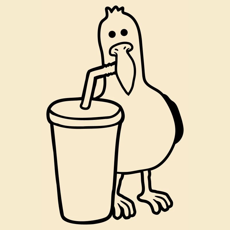 Cola Getränk Möwe trinkt
