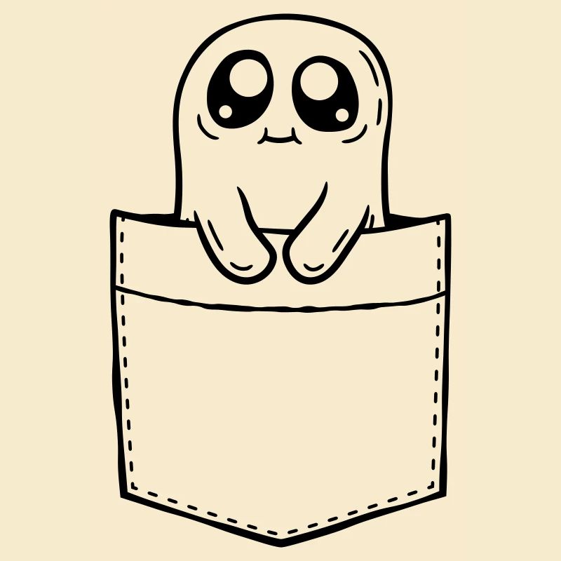 Geist mitnehmen Brusttasche Comic