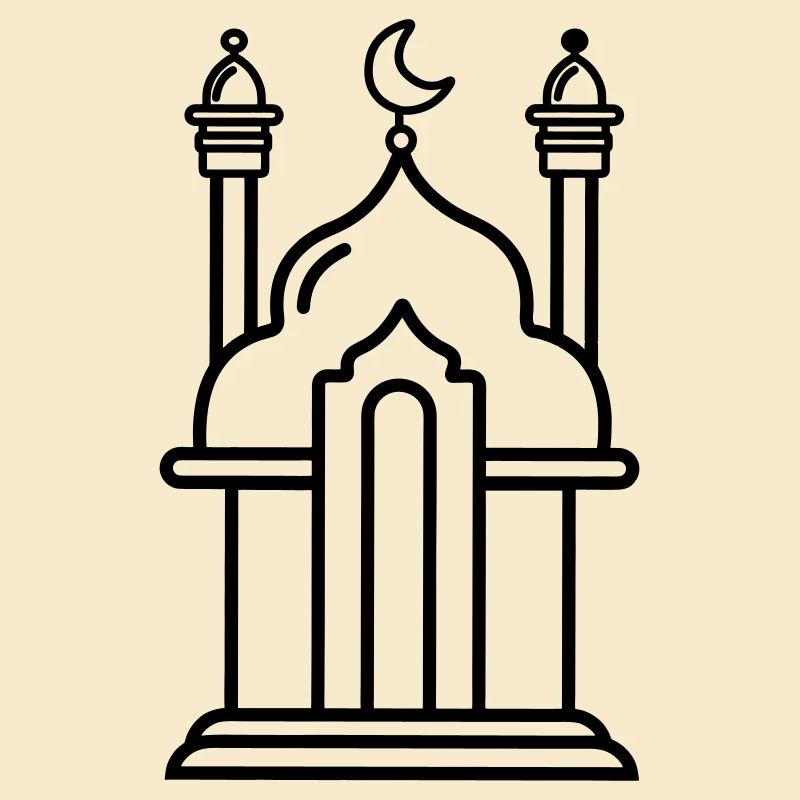 Moschee religiöse Kultstätte transparent
