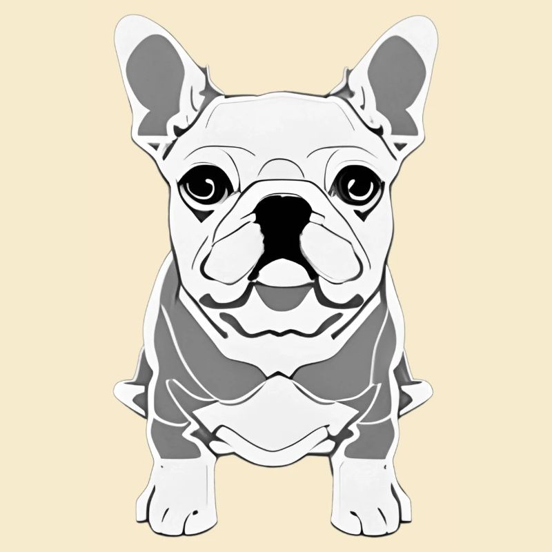 Motif d’impression graphique de conception de bouledogue français