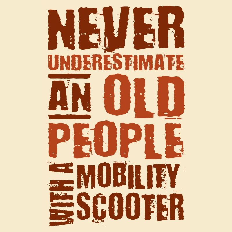 An Old People With A Mobility Scooter