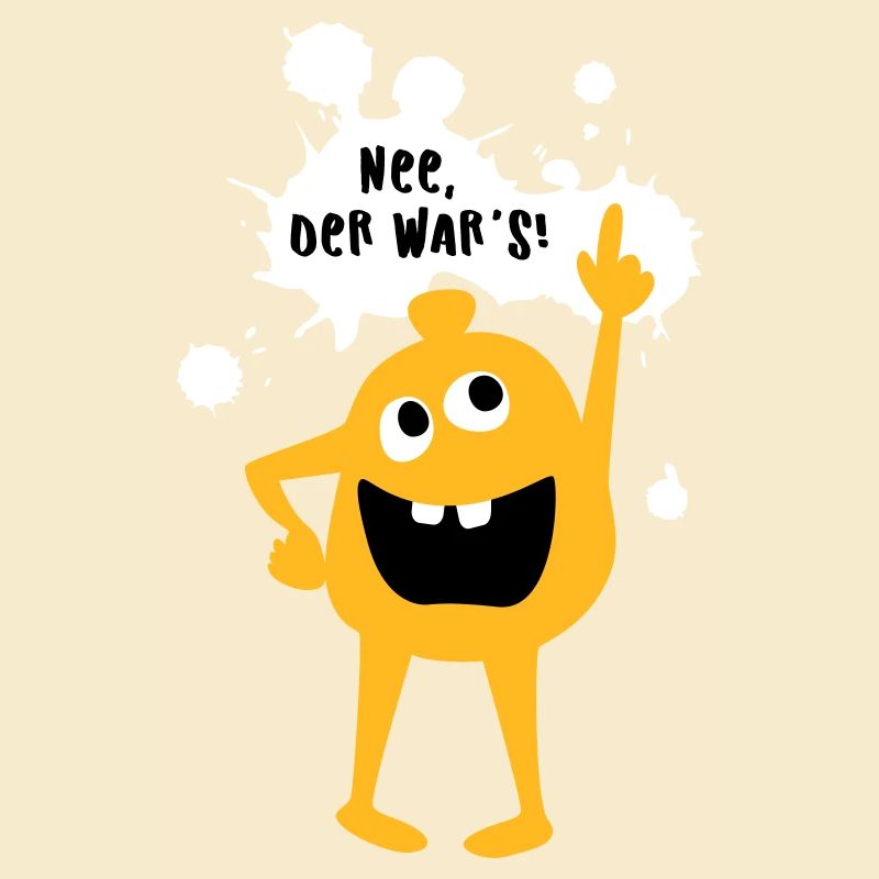 Monster unschuldig "Der war's" Comic Zeigefinger