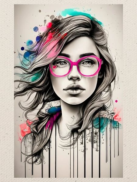 Mädchen rosa Brille