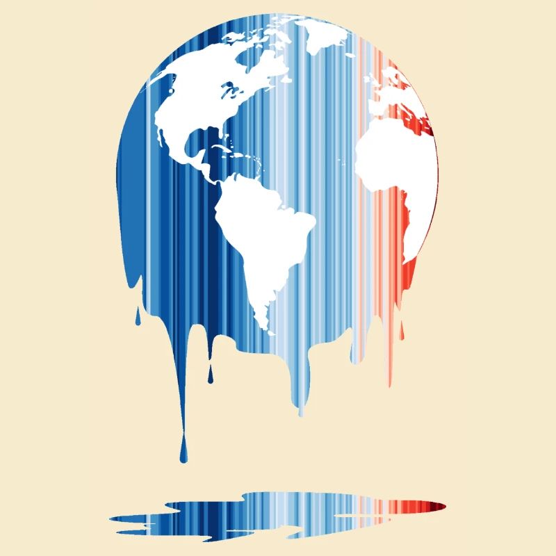 Warming Stripes World Temperature Change 1850-2022