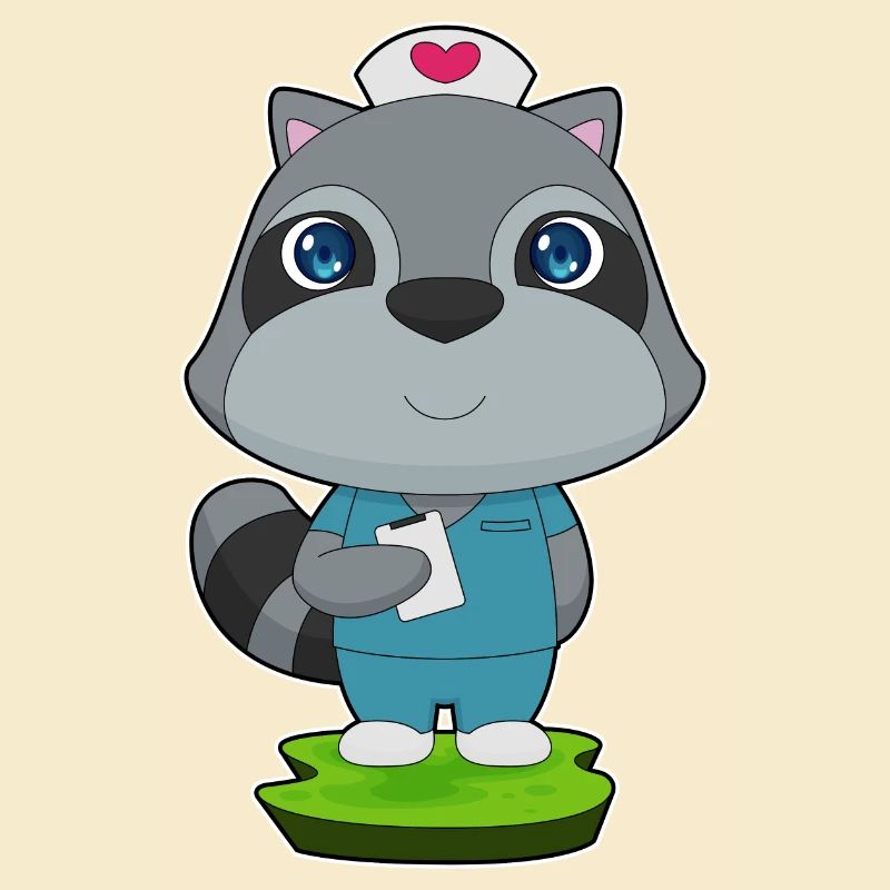 Bloc-notes d’infirmière raton laveur