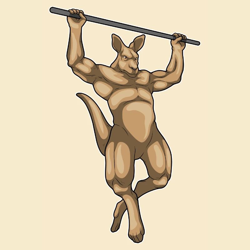 Kangaroo Bodybuilder Pull-Ups Bodybuilding