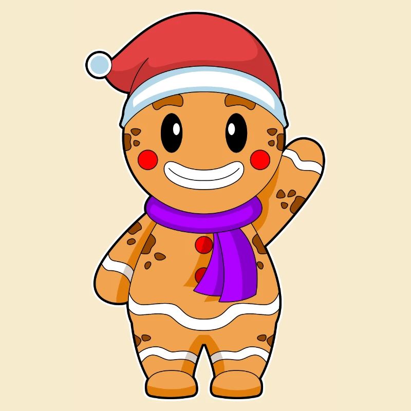 Écharpe de Noël biscuit