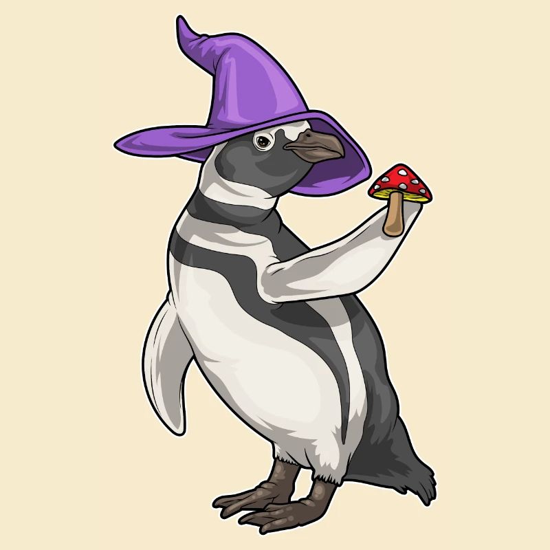 Penguin Halloween Witch