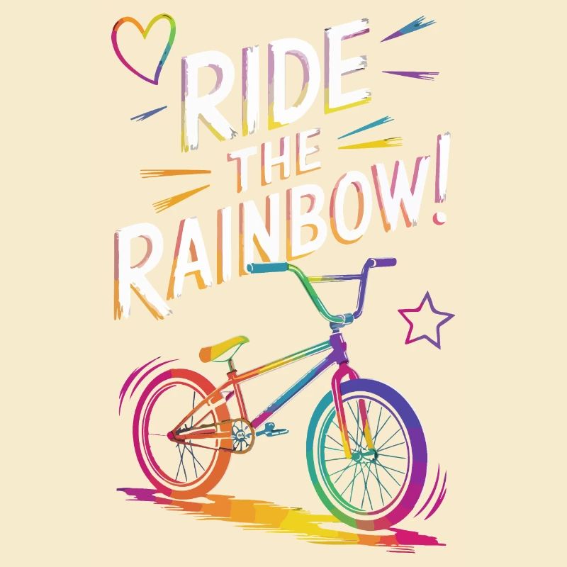 Vibrant Rainbow Bicycle Design