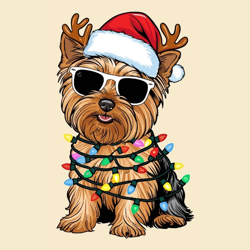 Weihnachts Yorkshire Terrier
