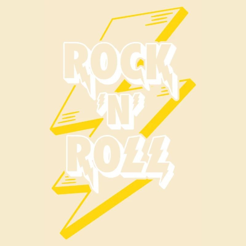 Logo texte rock’n’roll avec éclair