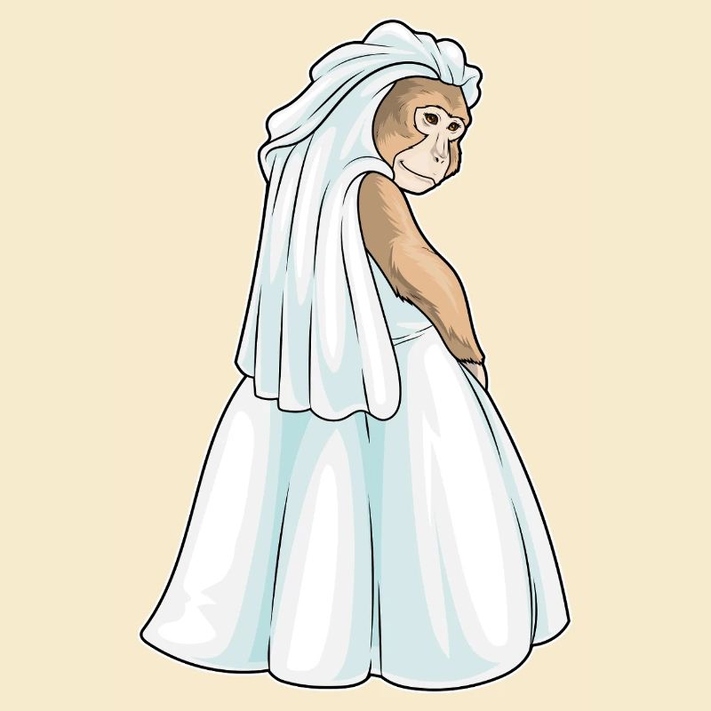 Monkey Bridal Veil Wedding