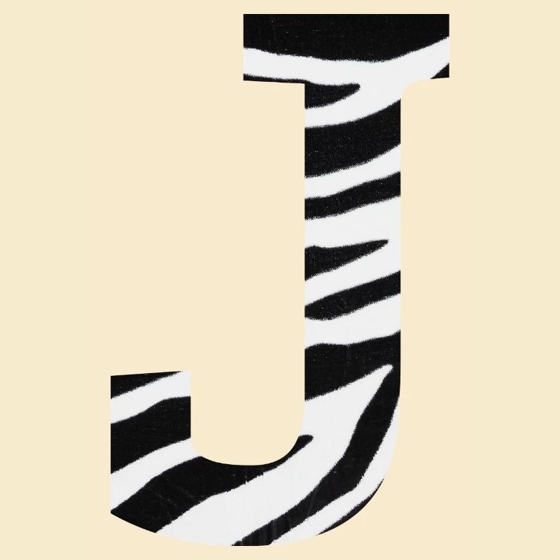Buchstabe j zebra