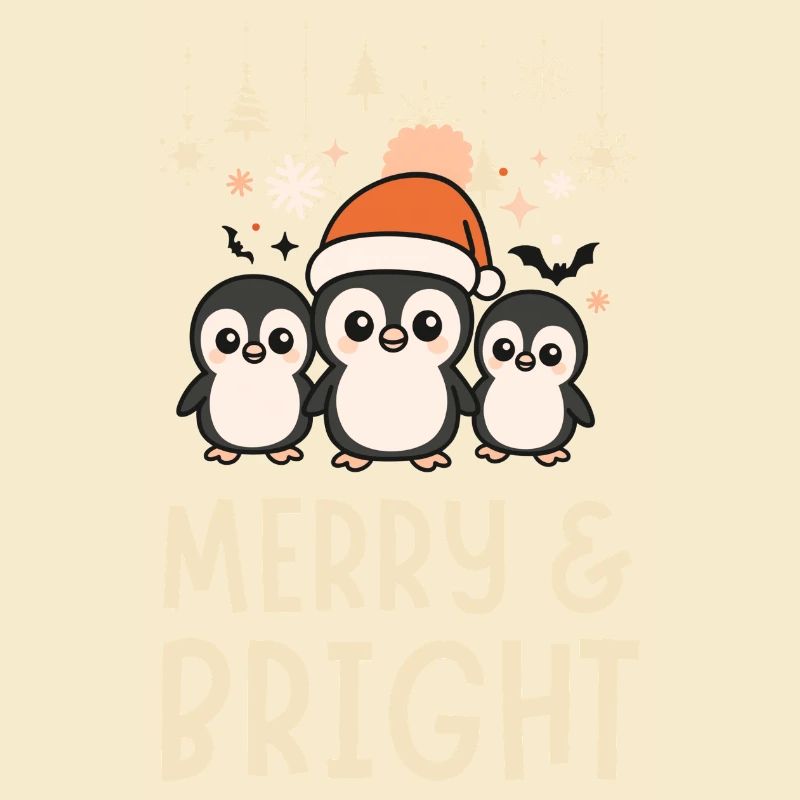 Cute and Bright Penguin Pattern