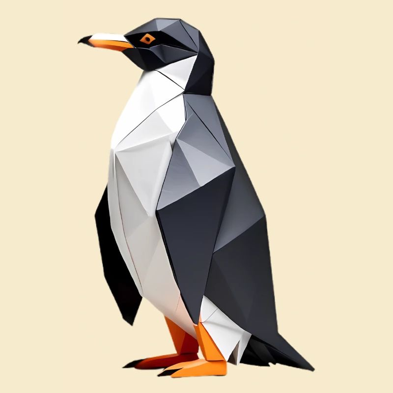 Polygon Penguin: Geometric Elegance